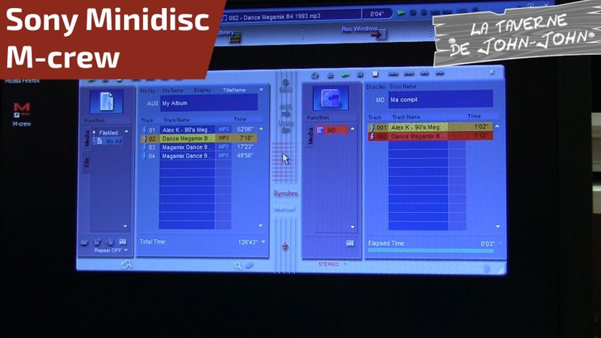 Sony PC LINK - PCLK-MN20 et logiciel M-Crew (MDS-PC3) - MiniDisc